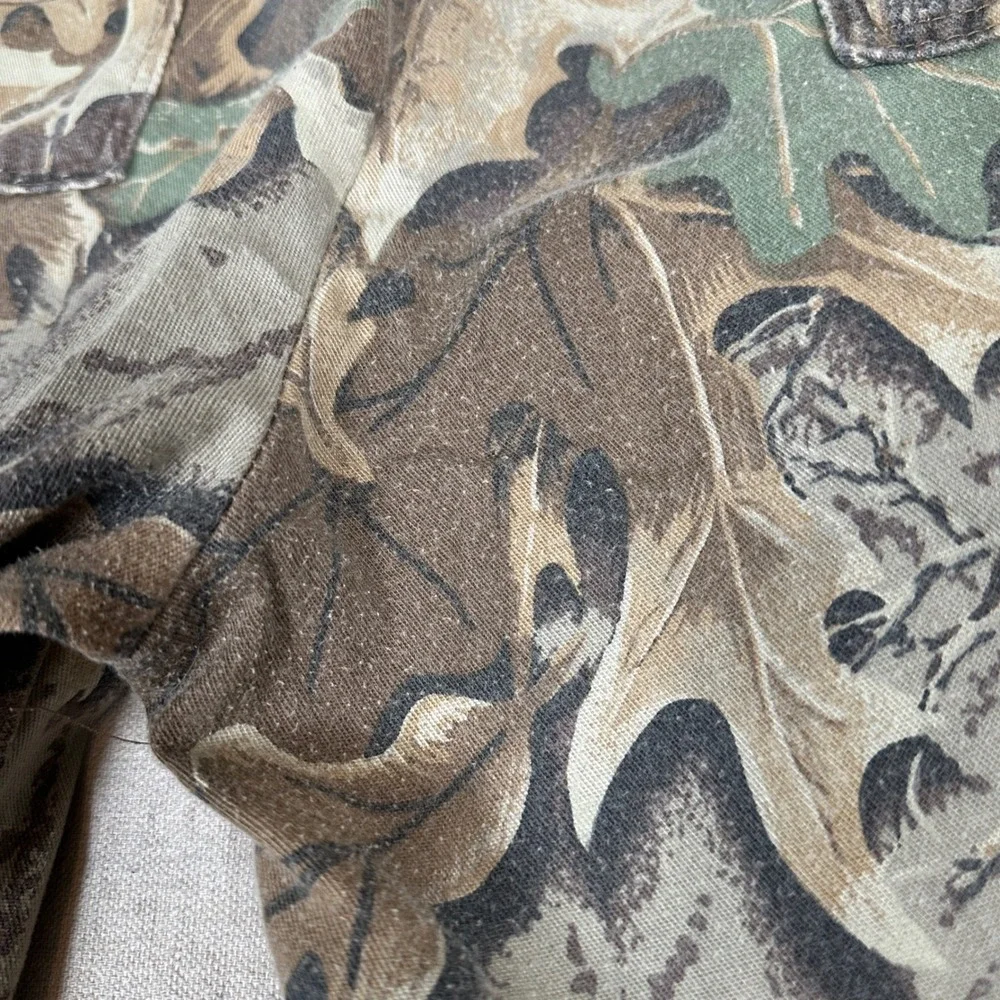 Ranger Camo Cargo‎ Pants Mens Medium Leaf Print Utility Hunting Tactical